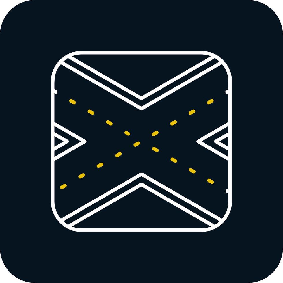 Runway Line Yellow White Icon vector