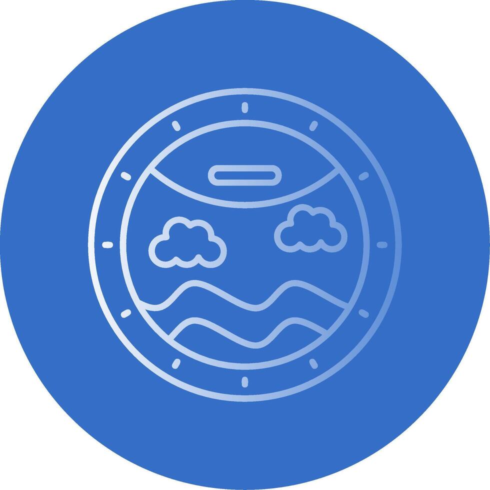 Porthole Gradient Line Circle Icon vector