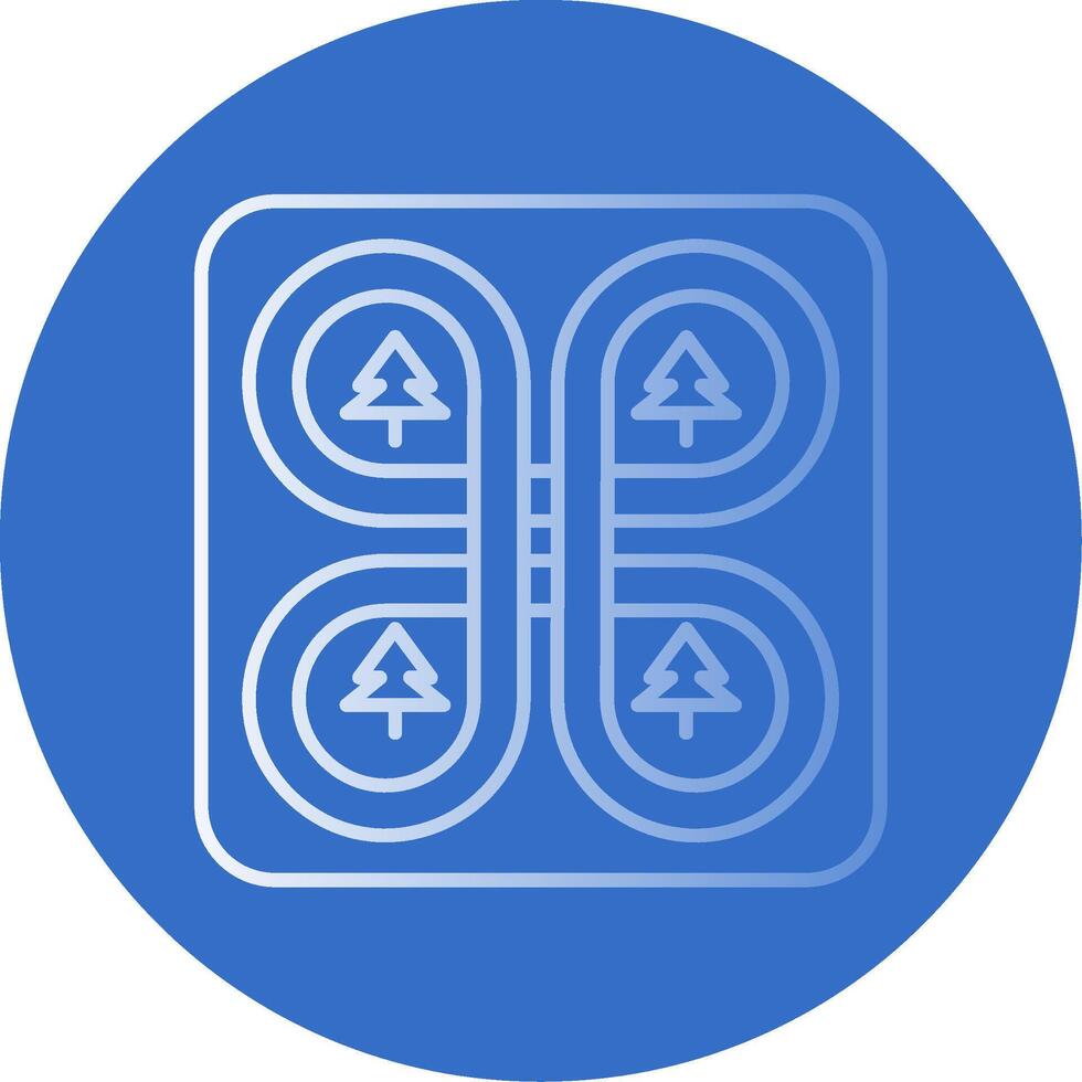 Overpass Gradient Line Circle Icon vector