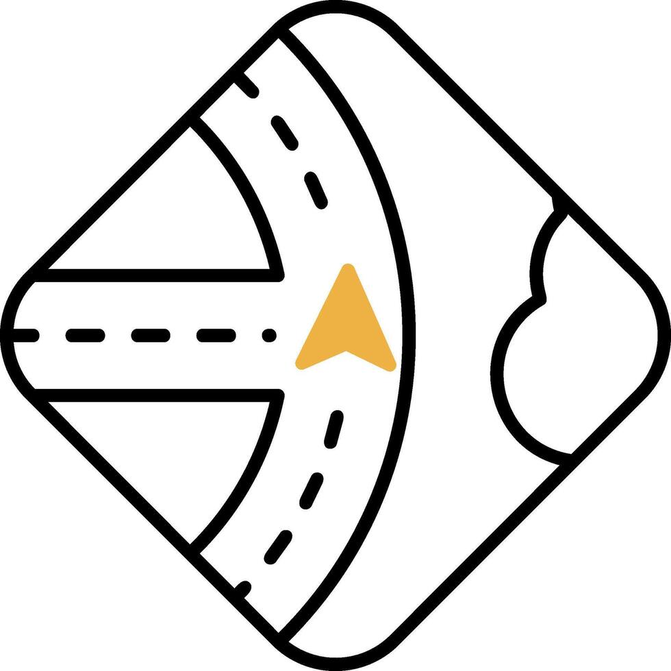 Navigation Skined Filled Icon vector