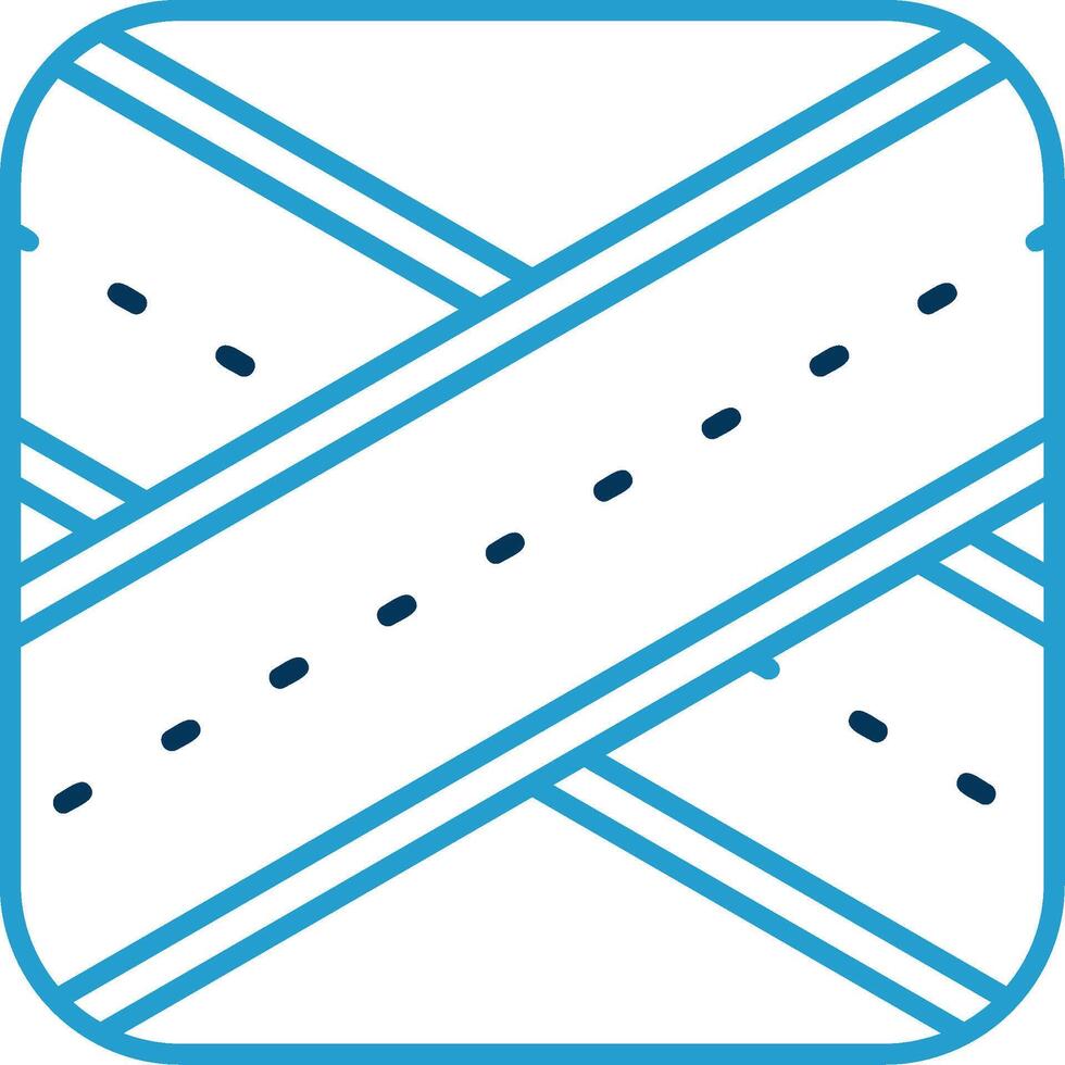 Overpass Line Blue Two Color Icon vector