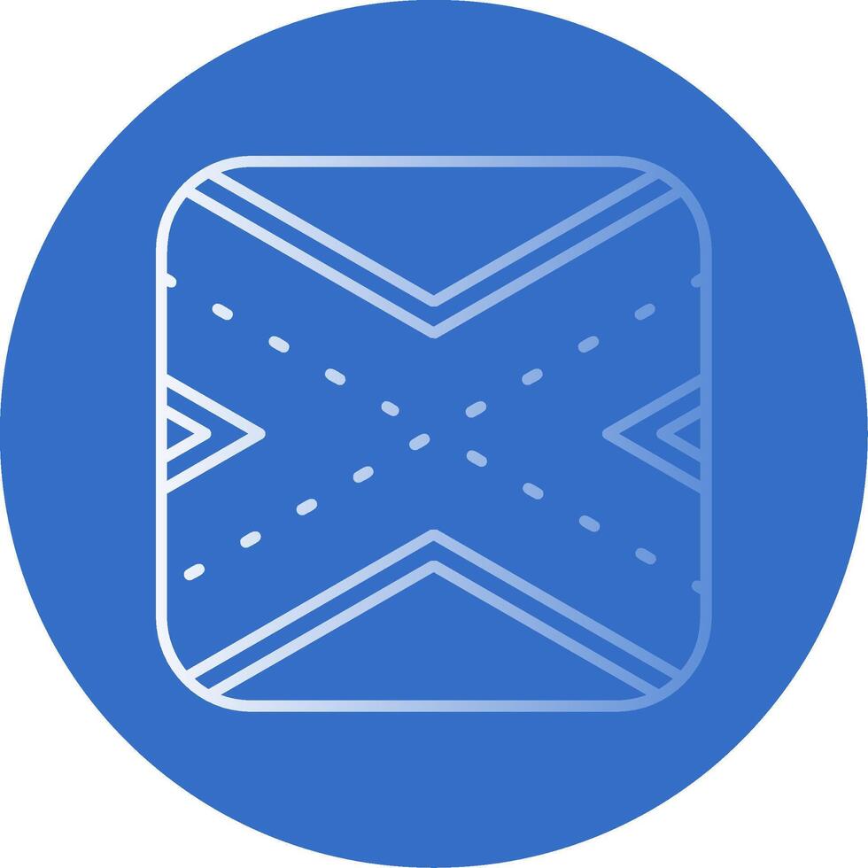 Runway Gradient Line Circle Icon vector