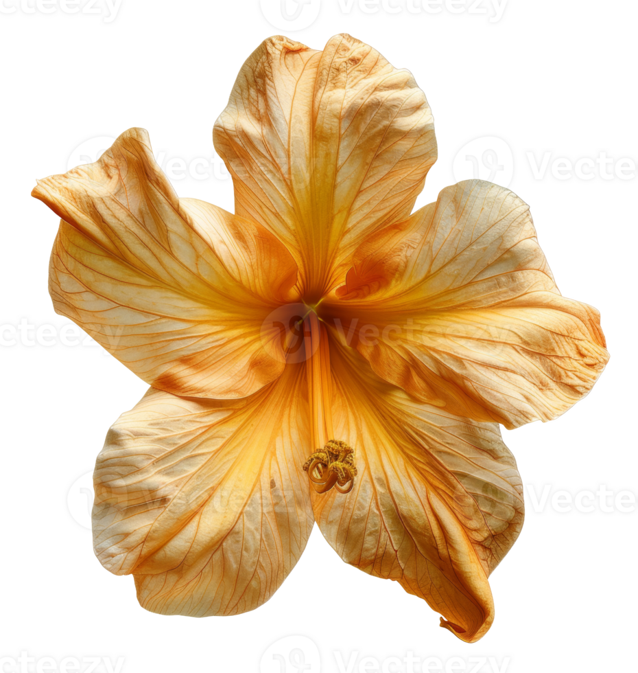 AI generated Vibrant orange lily flower on transparent background - stock png. png