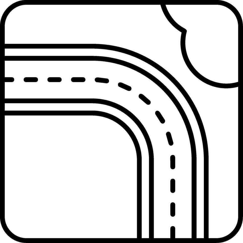 autopista desollado lleno icono vector