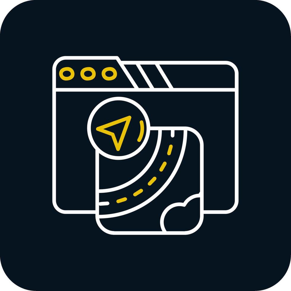 Gpu Line Yellow White Icon vector