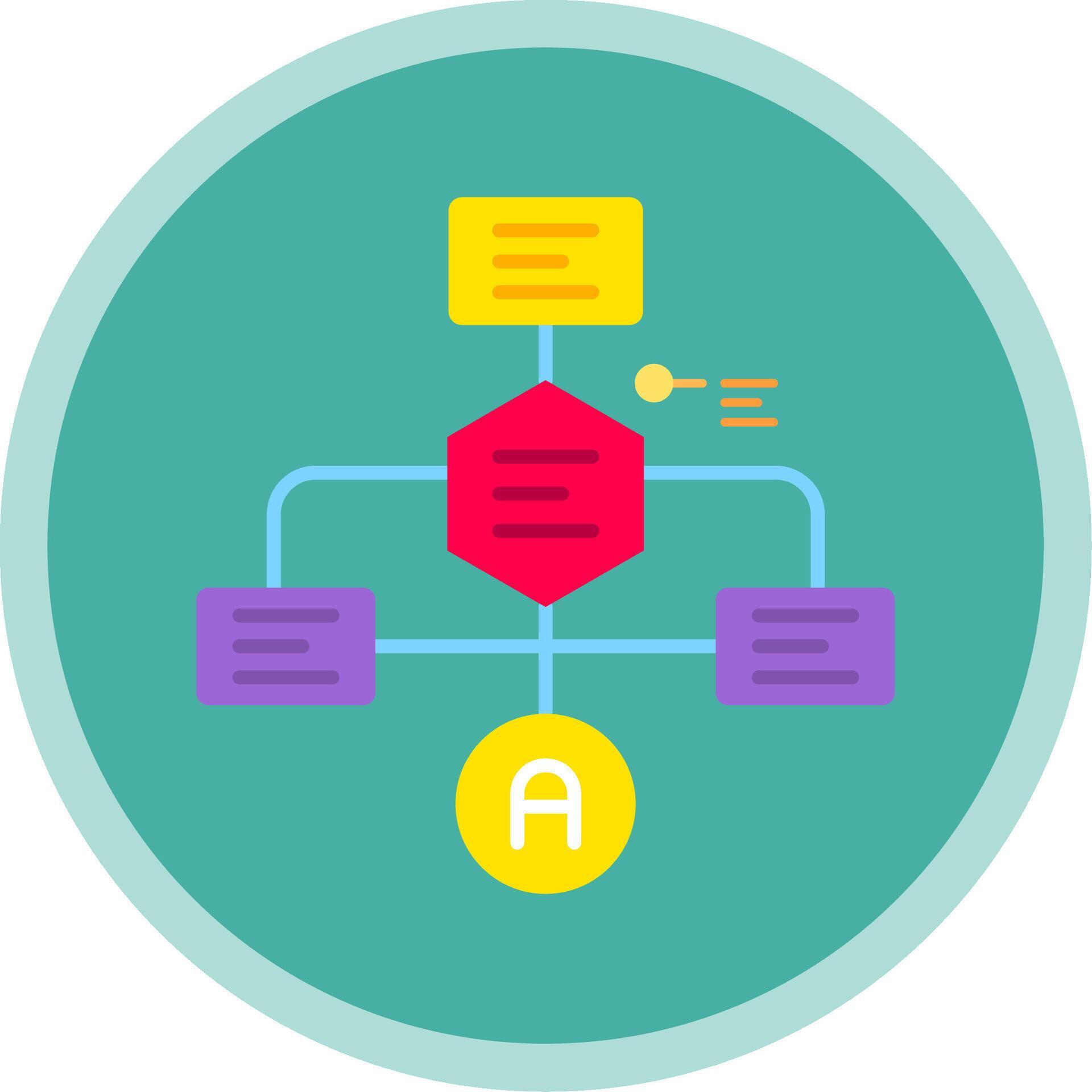 Flowchart Flat Multi Circle Icon 41662147 Vector Art at Vecteezy
