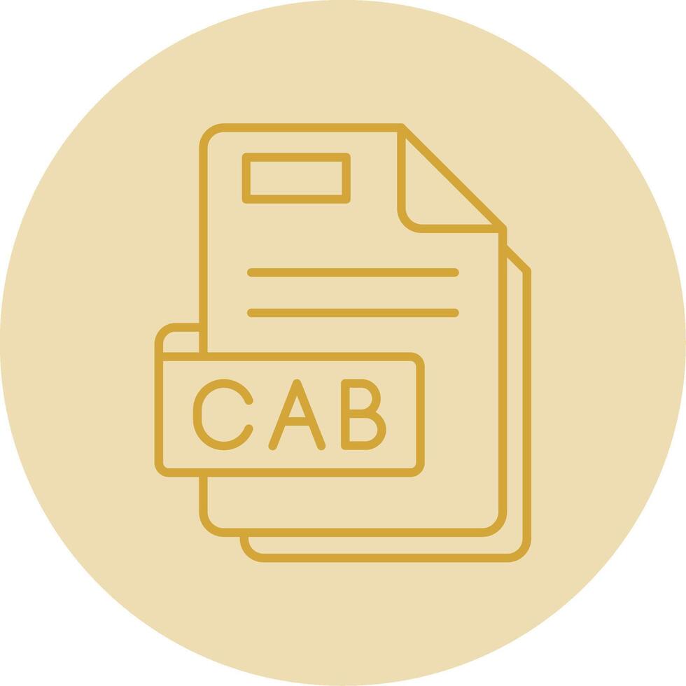 Cab Line Yellow Circle Icon vector