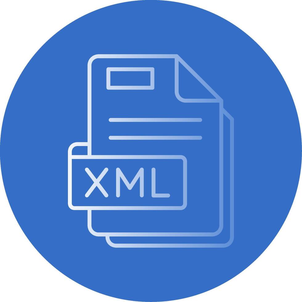 Xml Gradient Line Circle Icon vector