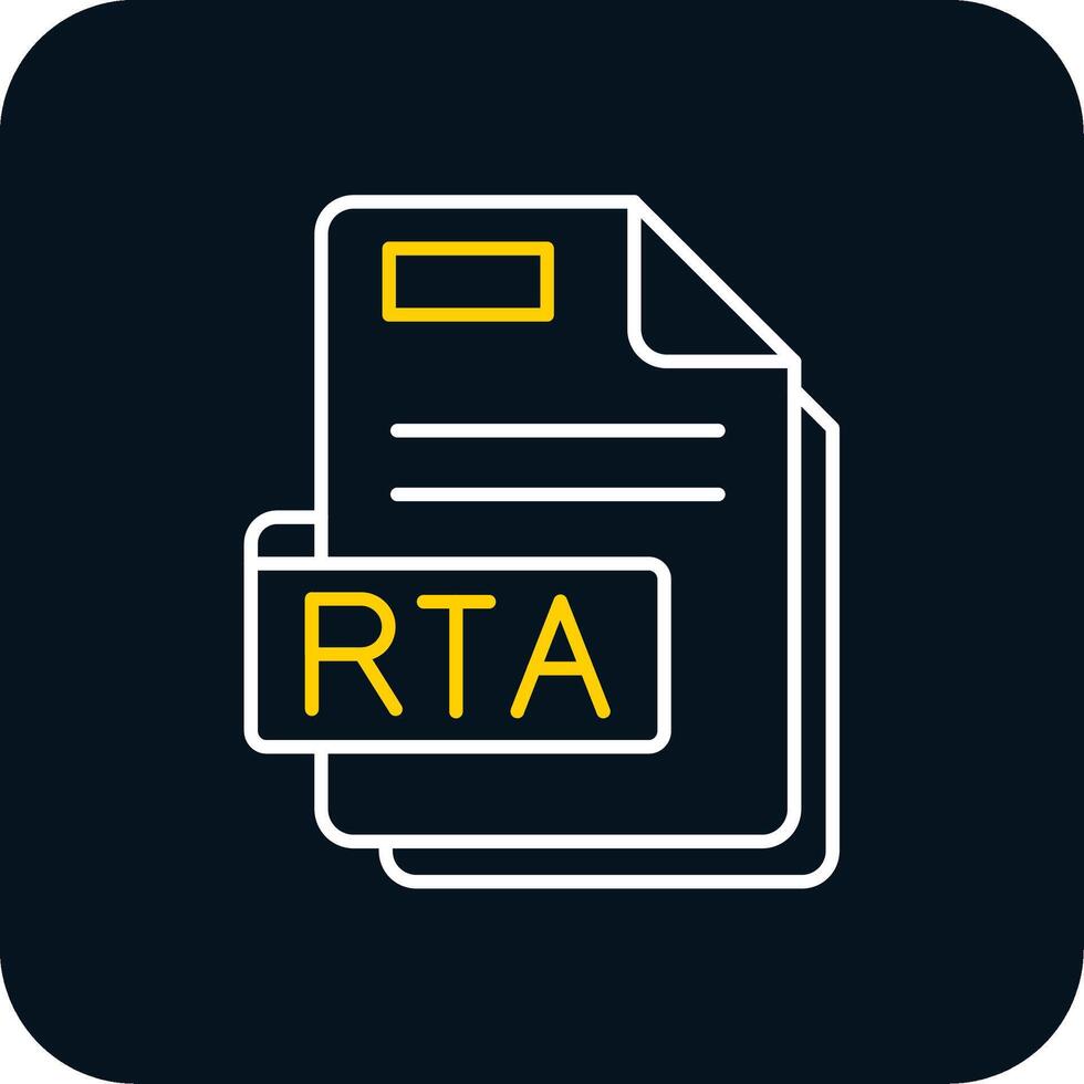 Rta Line Yellow White Icon vector