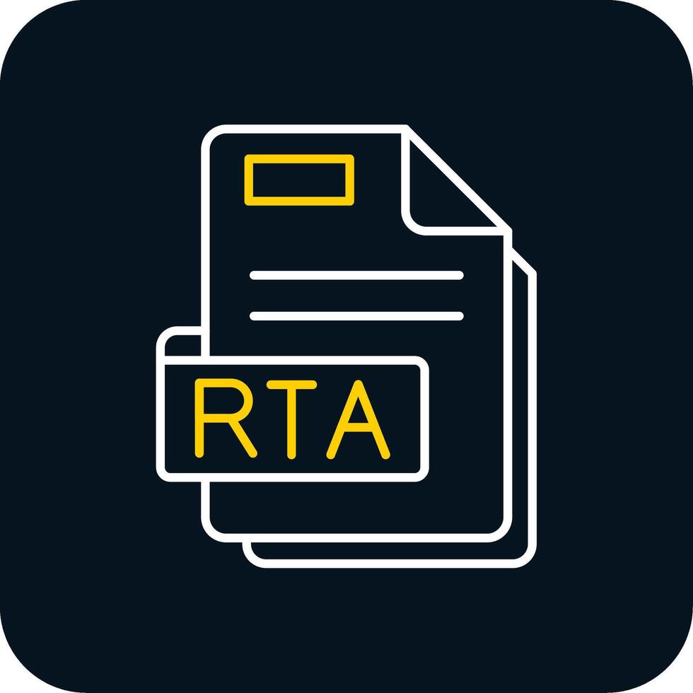 rta línea amarillo blanco icono vector