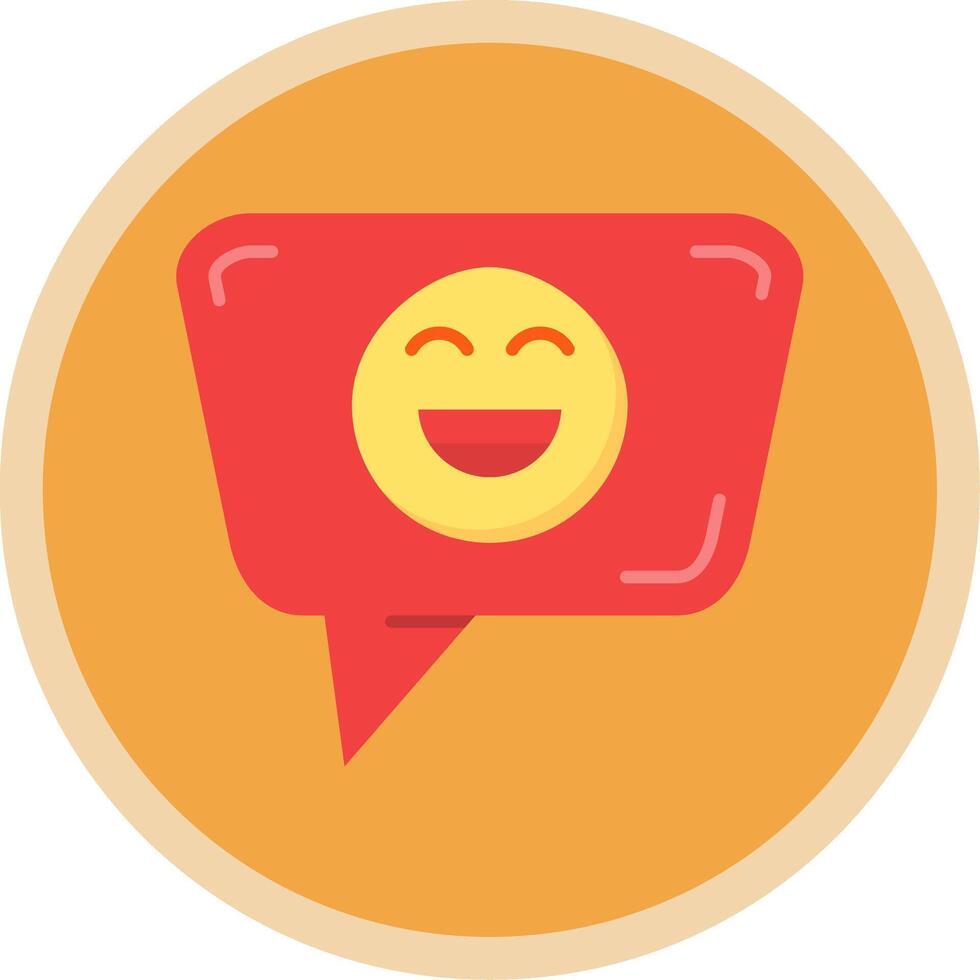 Happy Flat Multi Circle Icon vector