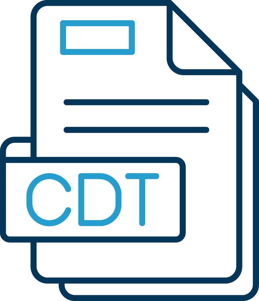 Cdt Line Blue Two Color Icon vector