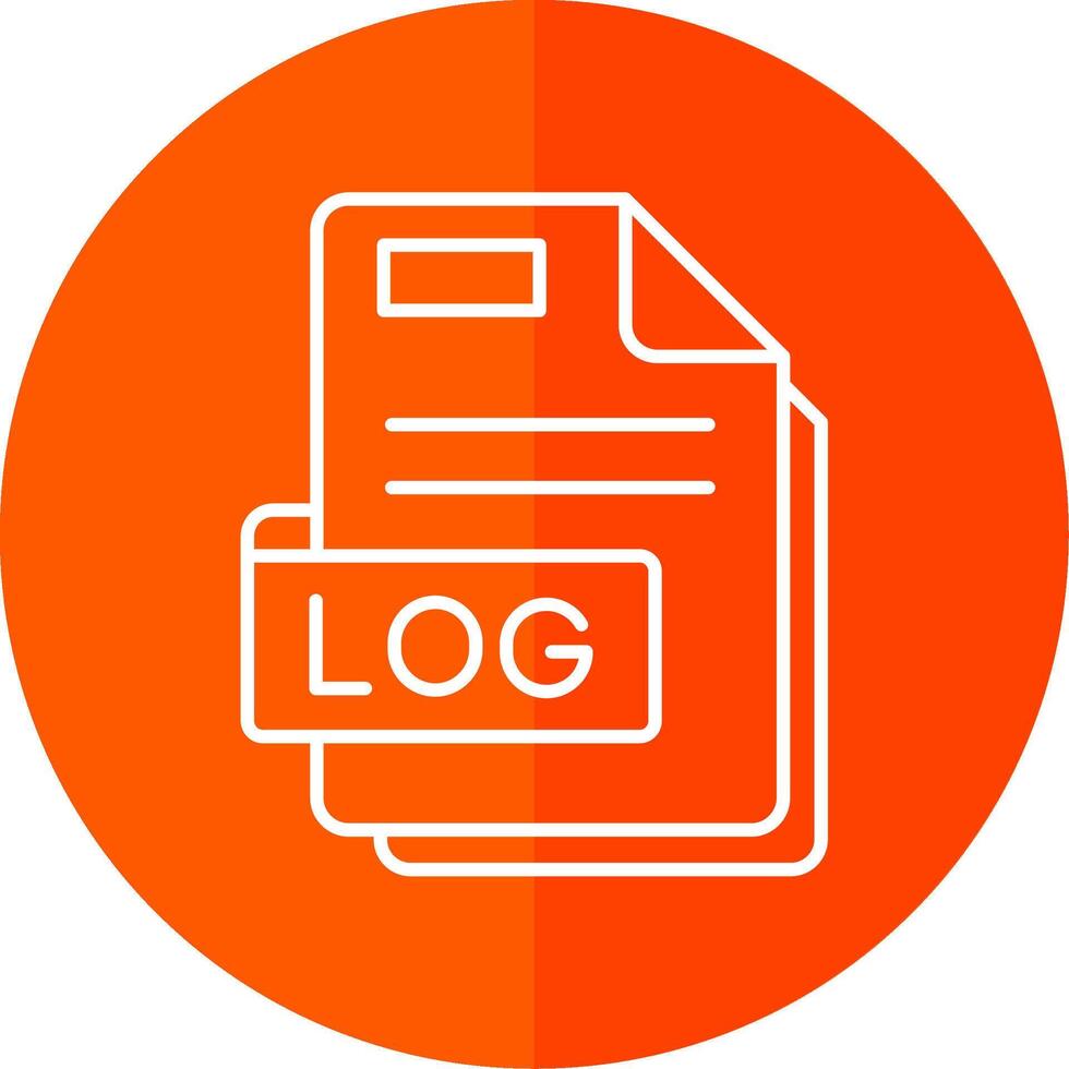 Log Line Red Circle Icon vector