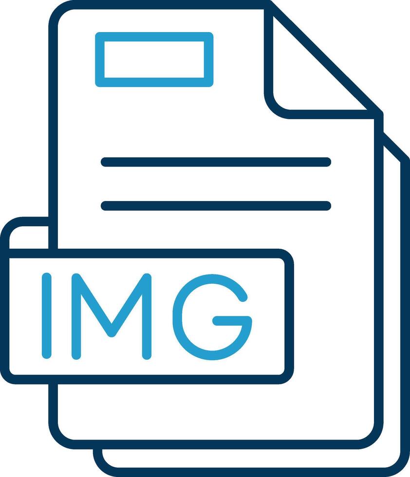 Img Line Blue Two Color Icon vector