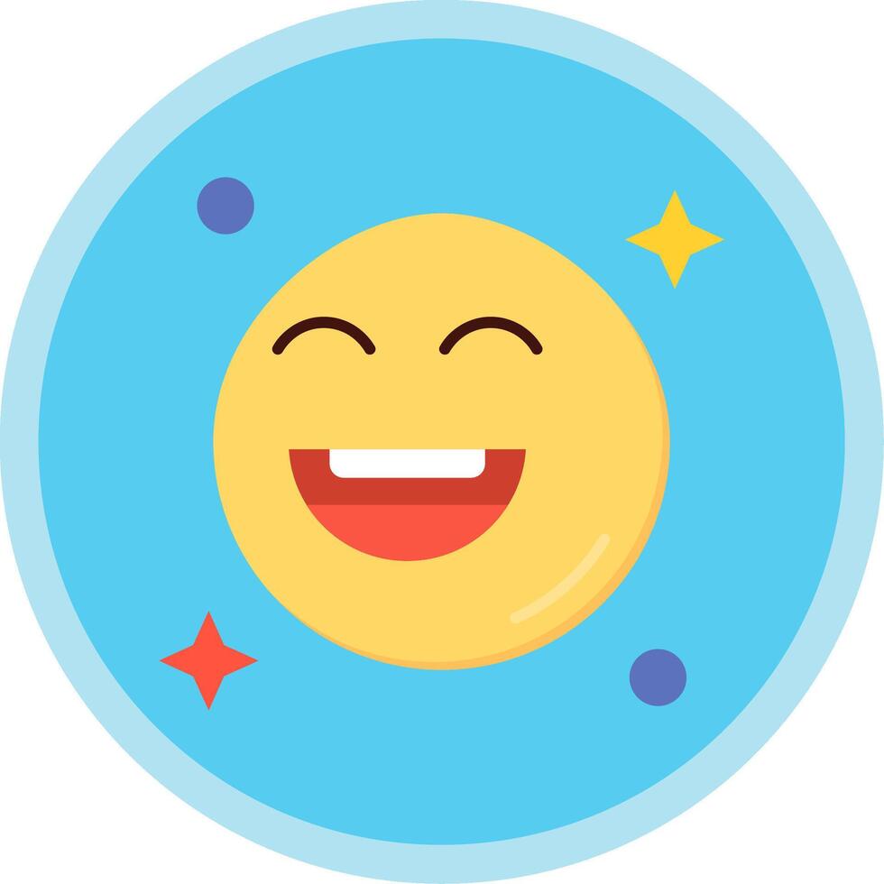 sonrisa plano multi circulo icono vector