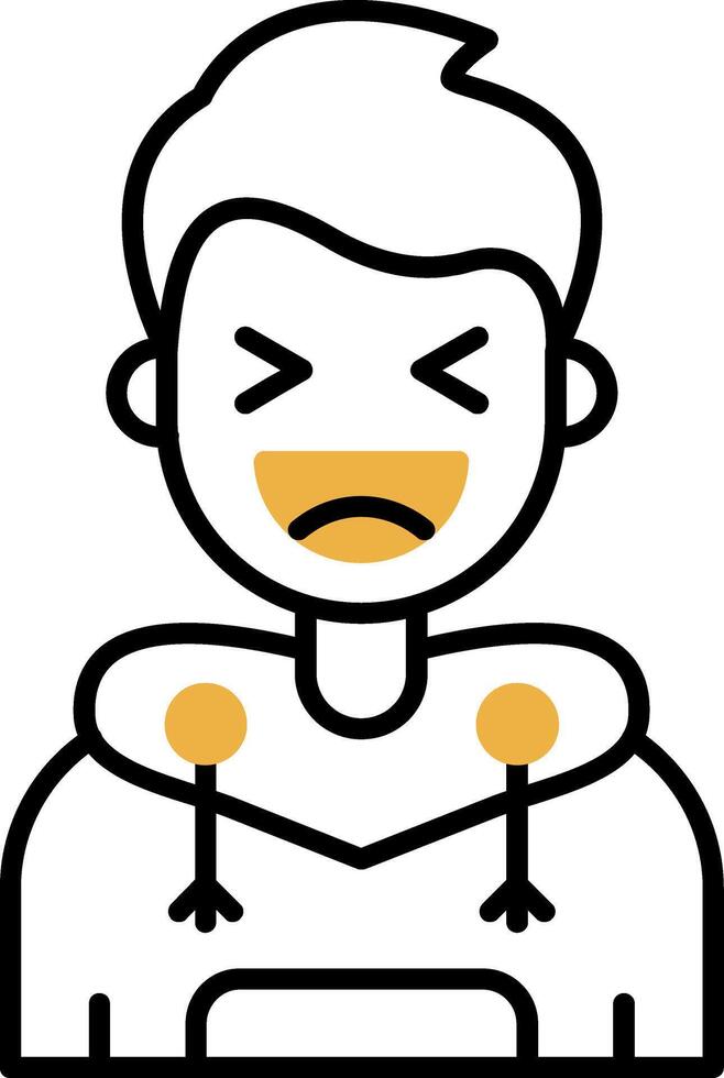 Laugh Skined Filled Icon vector