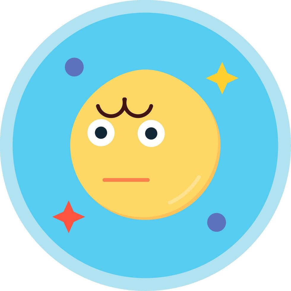 Angry Flat Multi Circle Icon vector