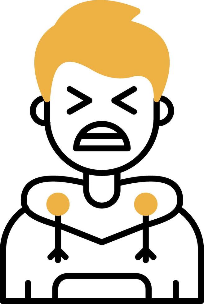 Anguish Skined Filled Icon vector