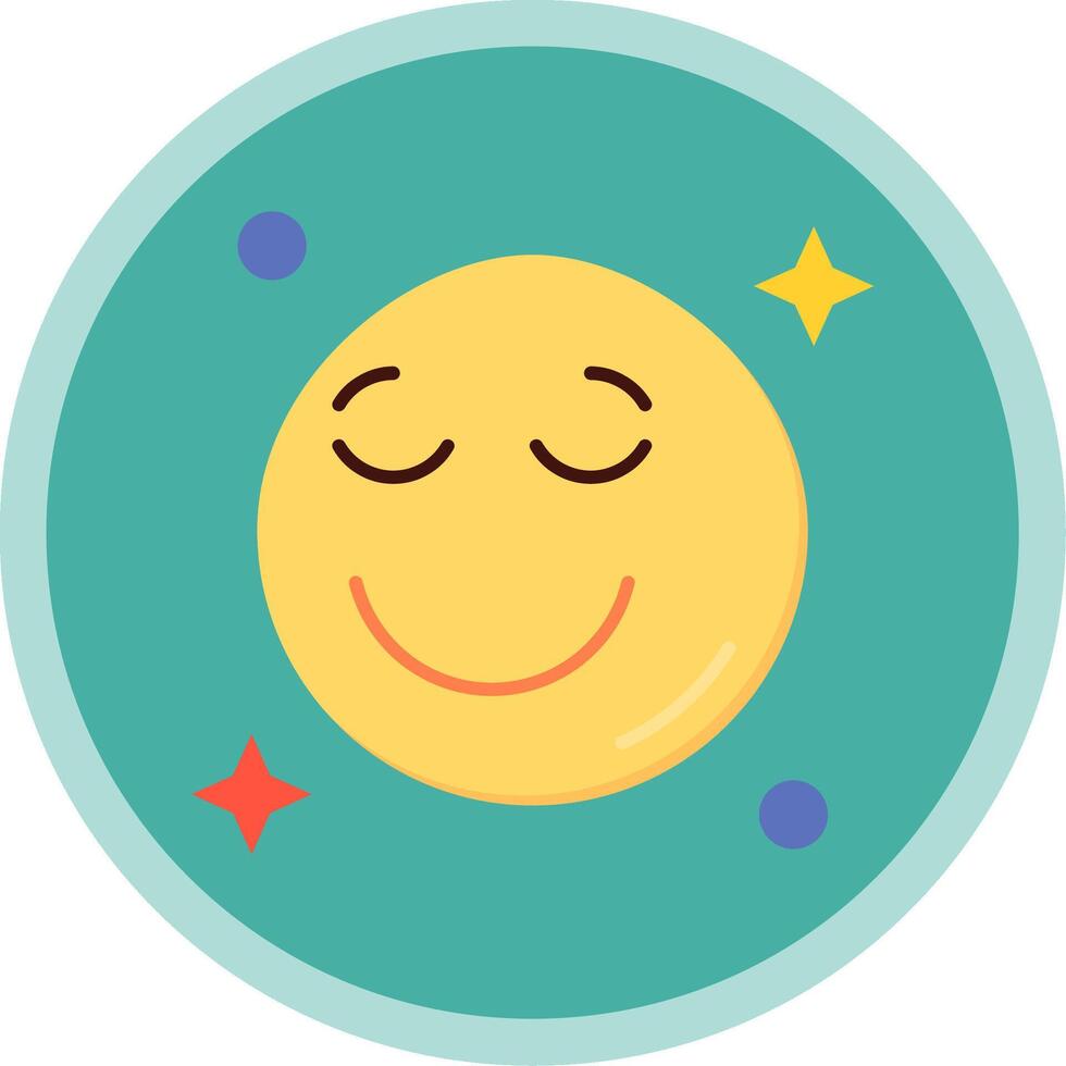 Relieved Flat Multi Circle Icon vector