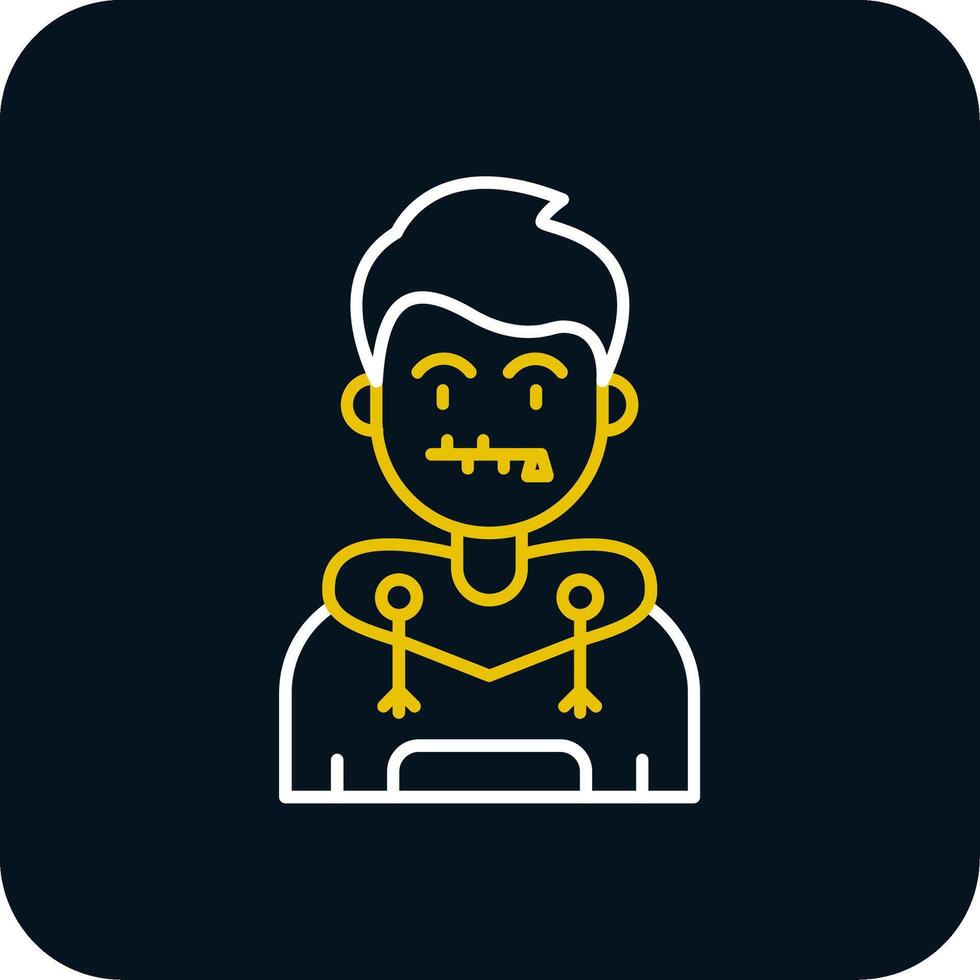 Zipped Line Yellow White Icon vector