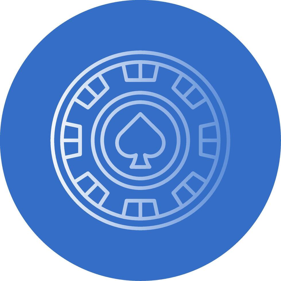 Chip Gradient Line Circle Icon vector