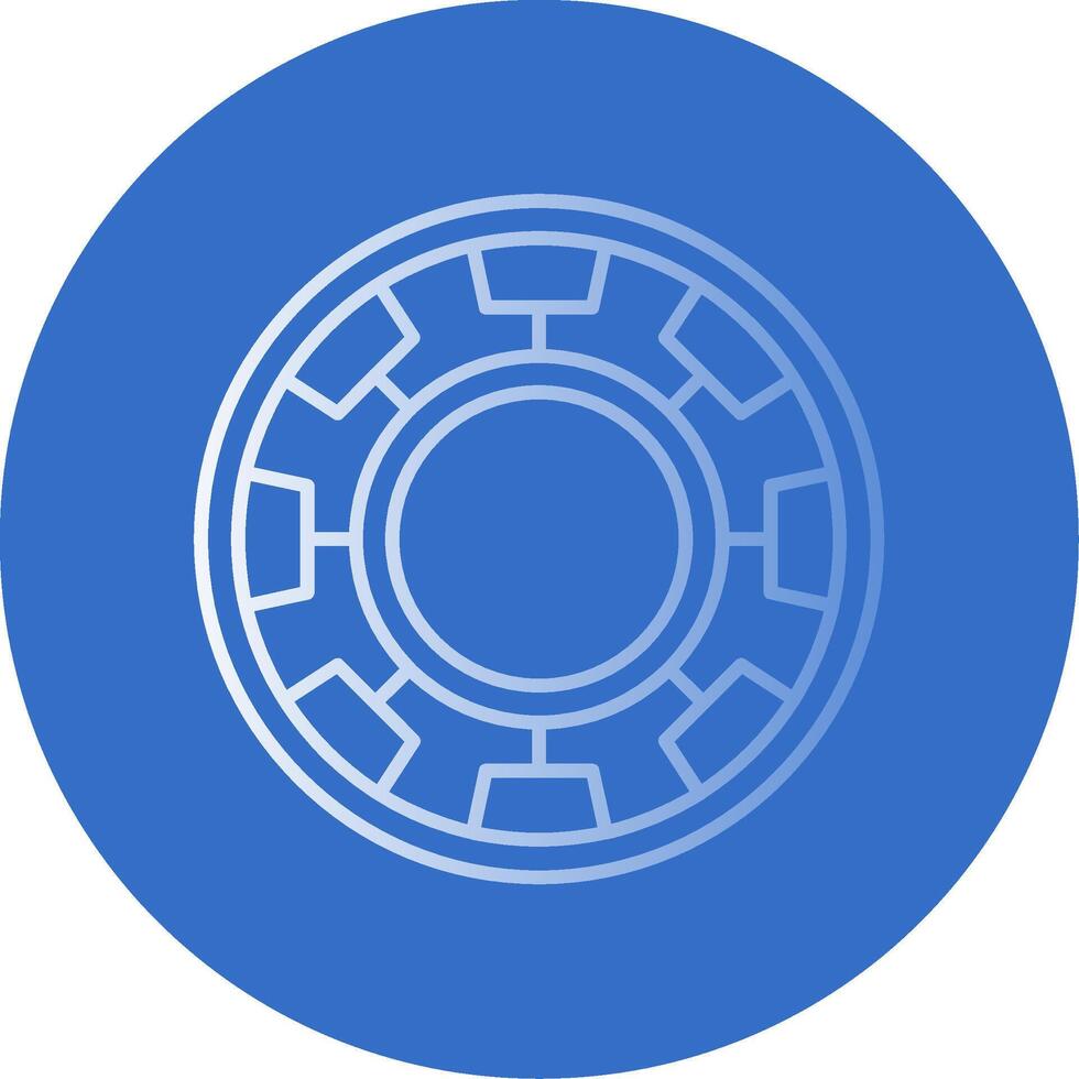 Chip Gradient Line Circle Icon vector