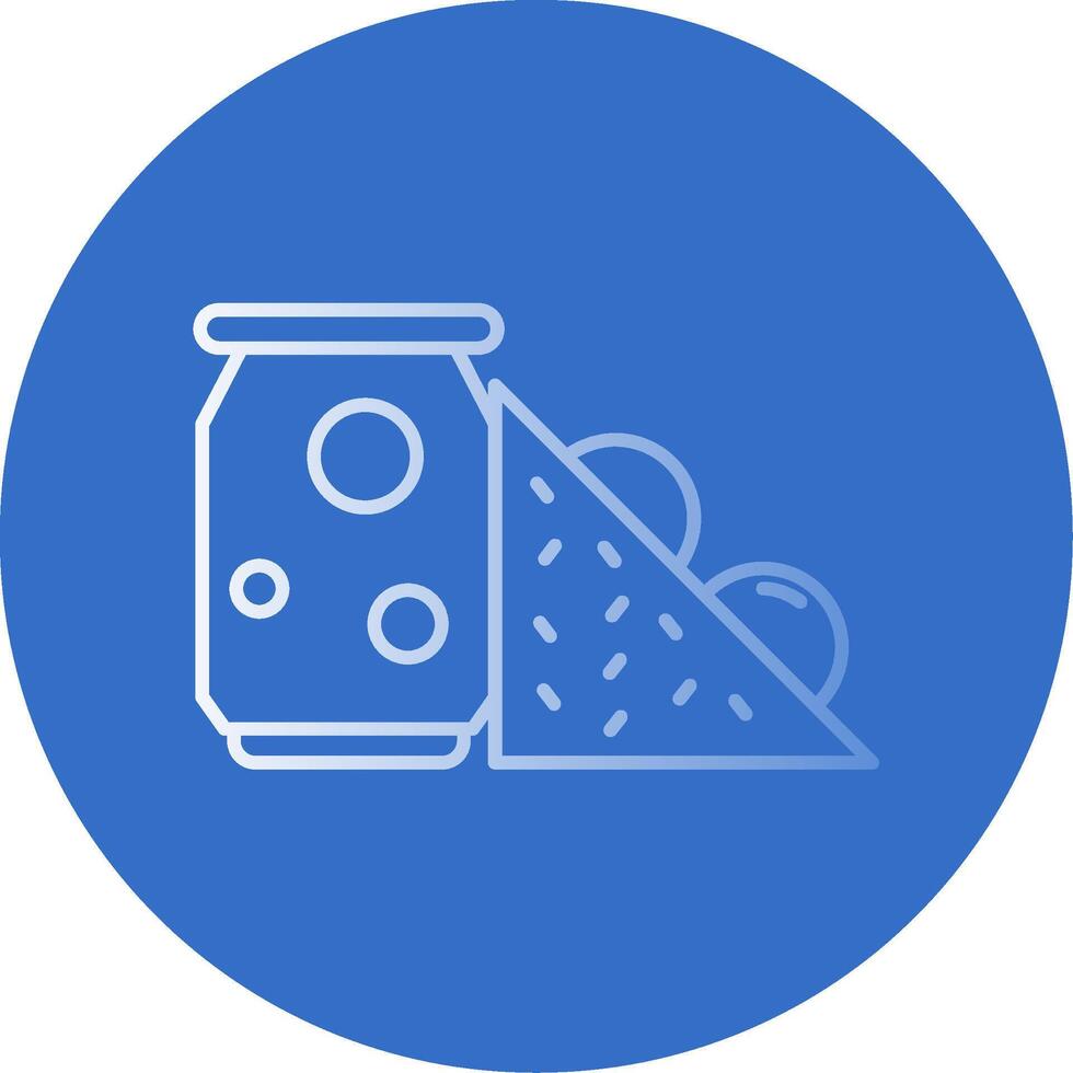 Food Gradient Line Circle Icon vector