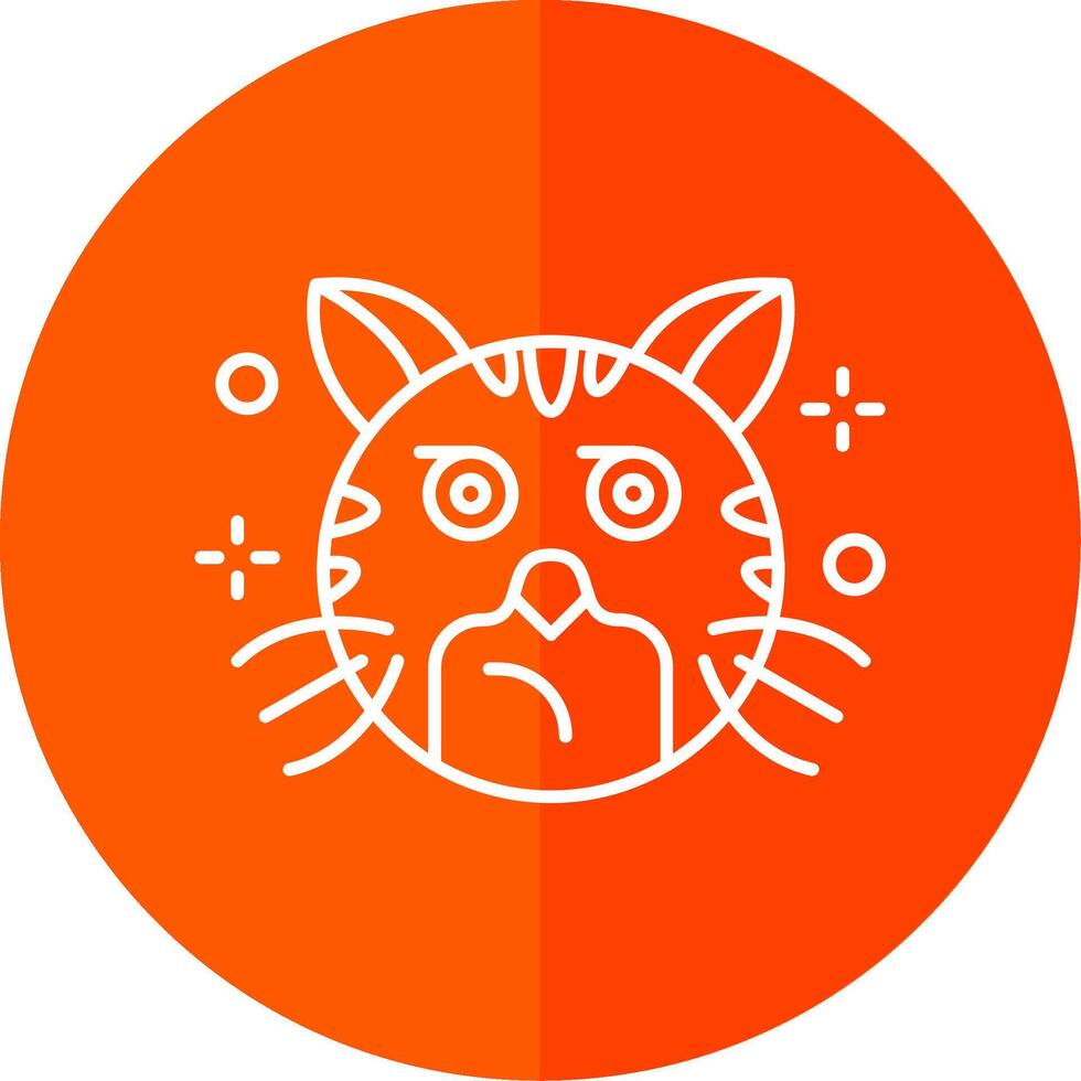 Suspicious Line Red Circle Icon vector