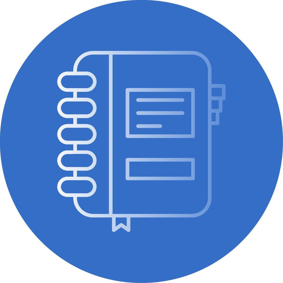 Notebook Gradient Line Circle Icon vector