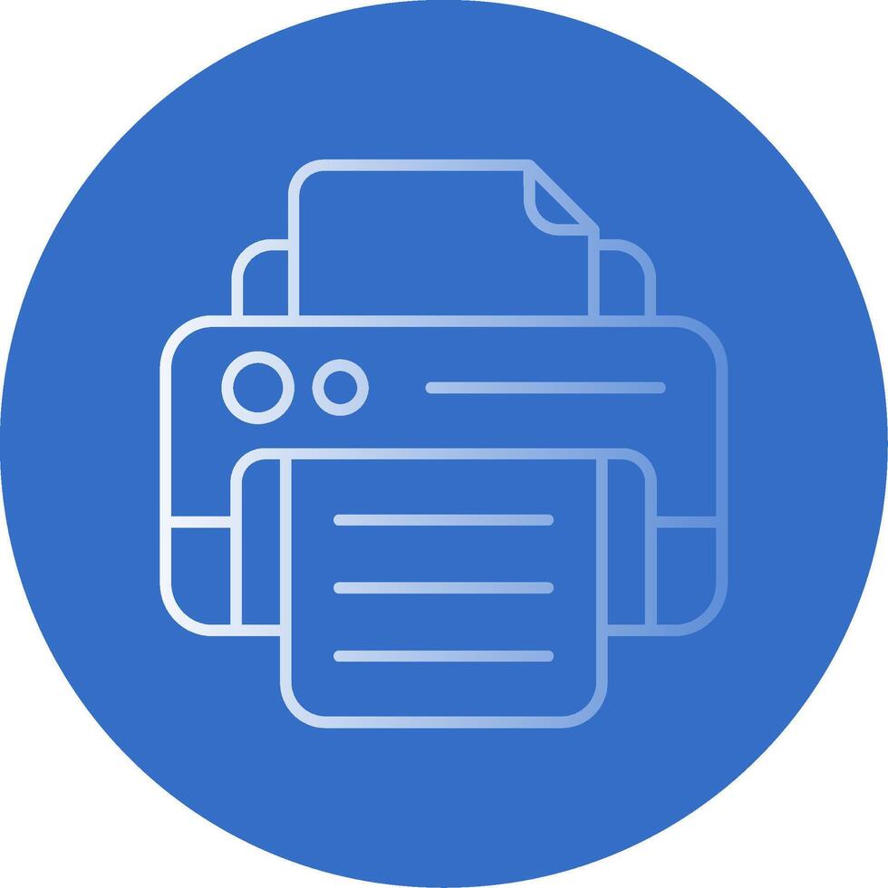 Print Gradient Line Circle Icon vector