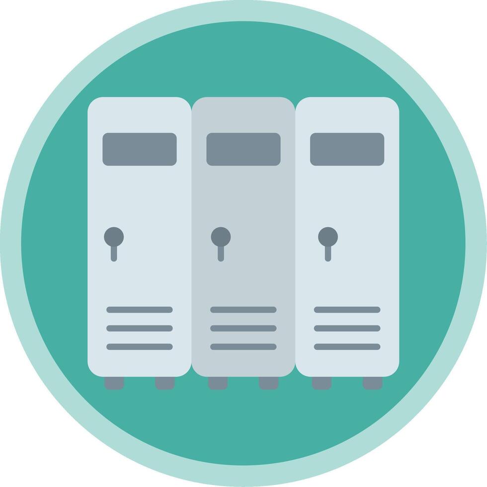 Lockers Flat Multi Circle Icon vector