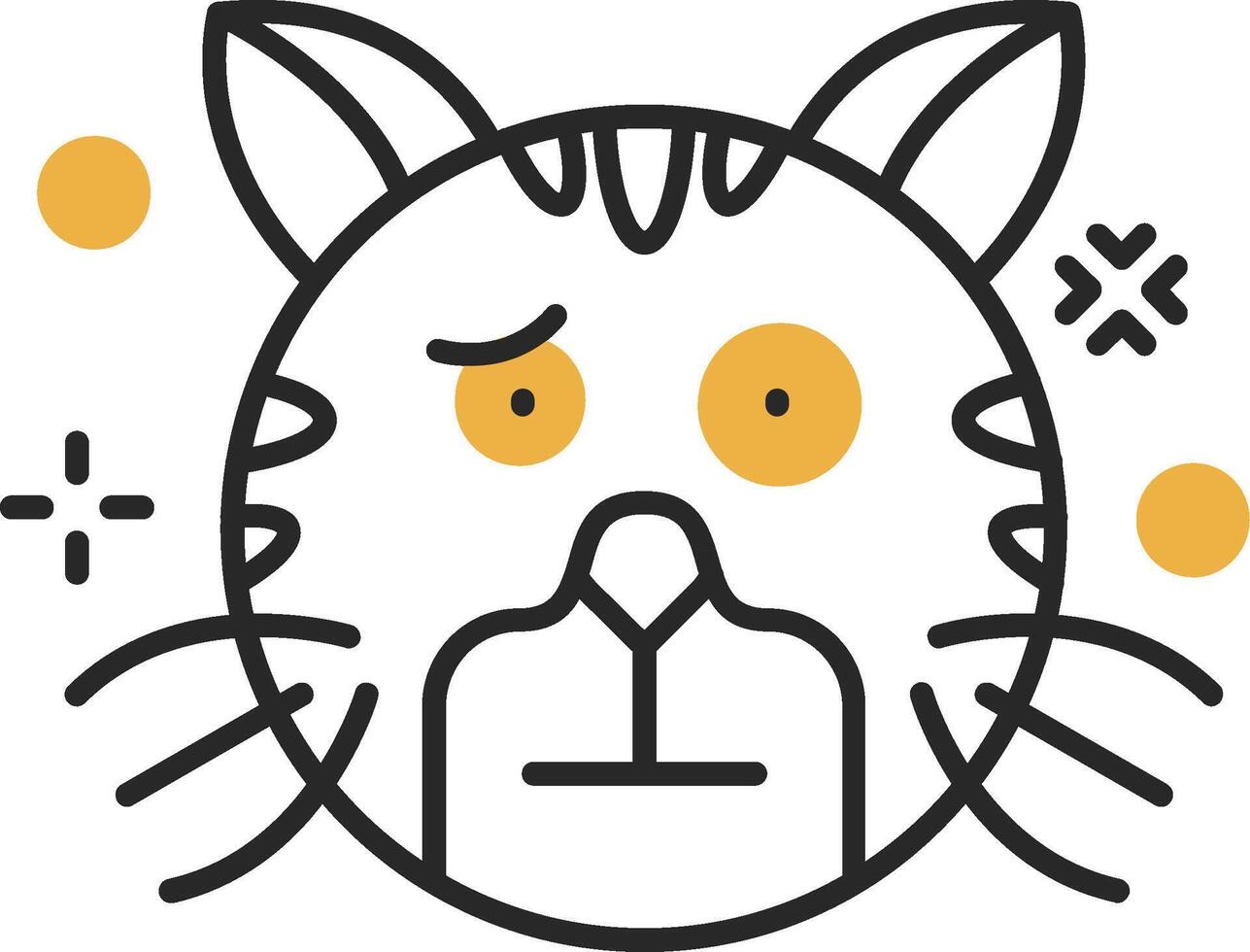 Confused Skined Filled Icon vector
