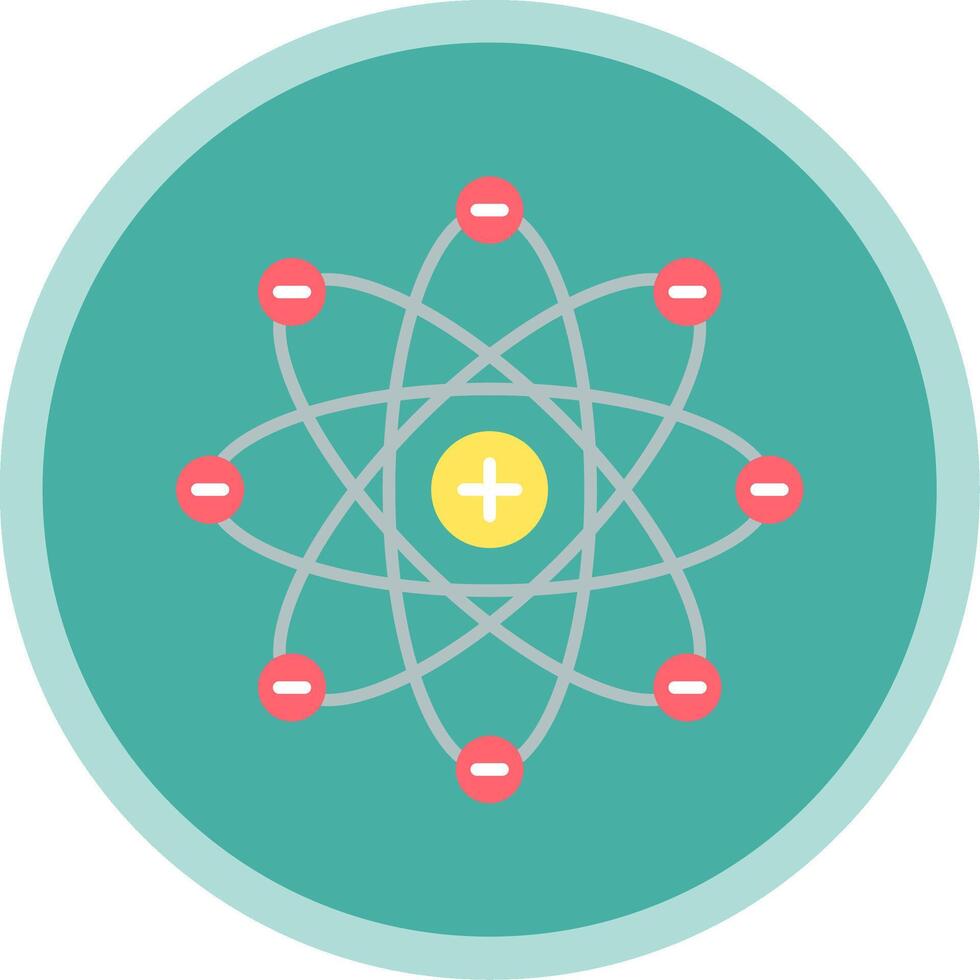 Atom Flat Multi Circle Icon vector