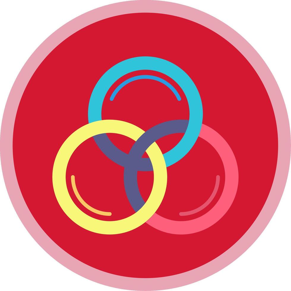 Cmyk Flat Multi Circle Icon vector