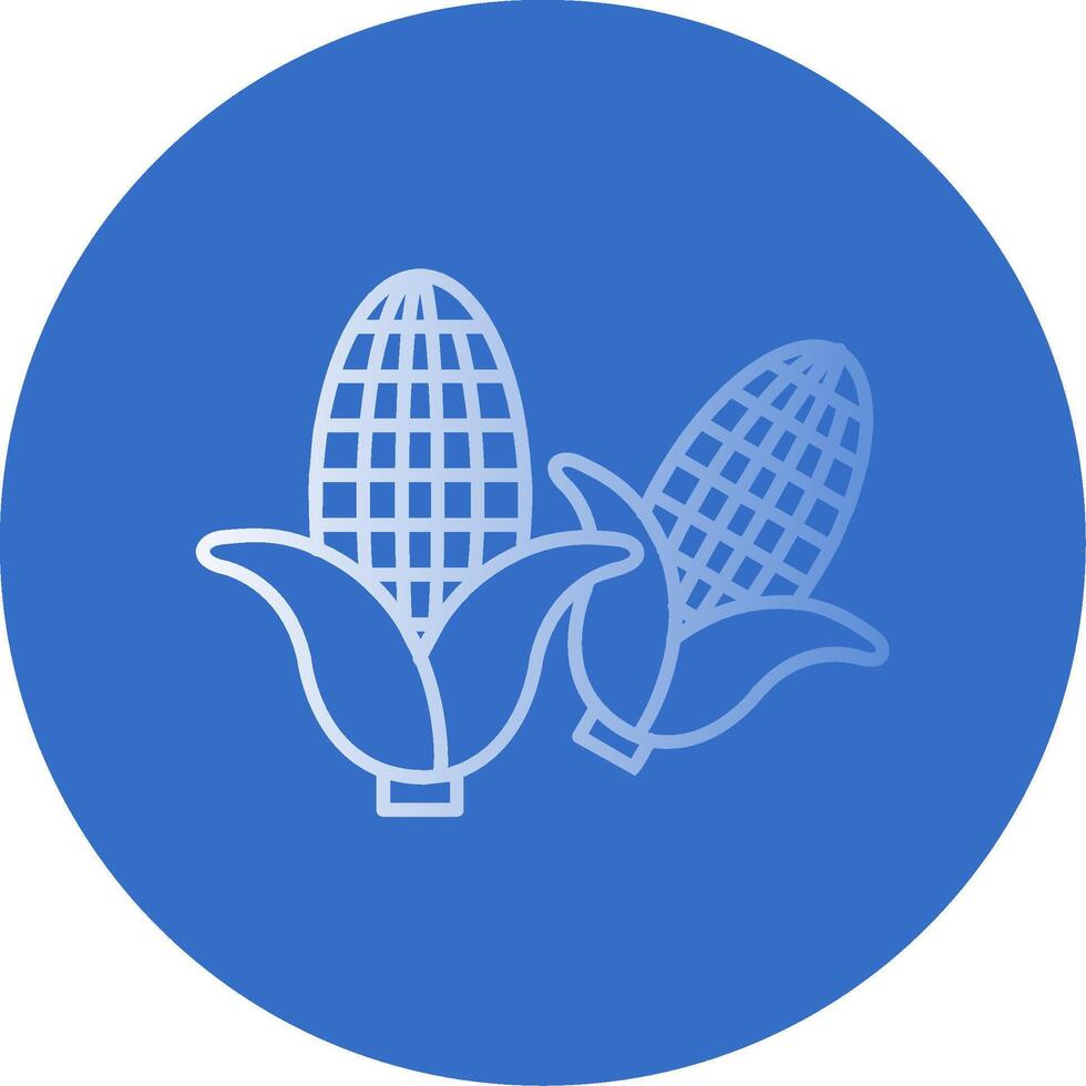 Corn Gradient Line Circle Icon vector