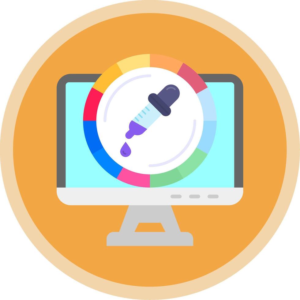 Color Flat Multi Circle Icon vector