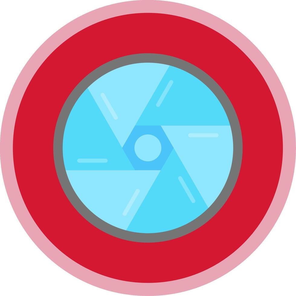 Shutter Flat Multi Circle Icon vector
