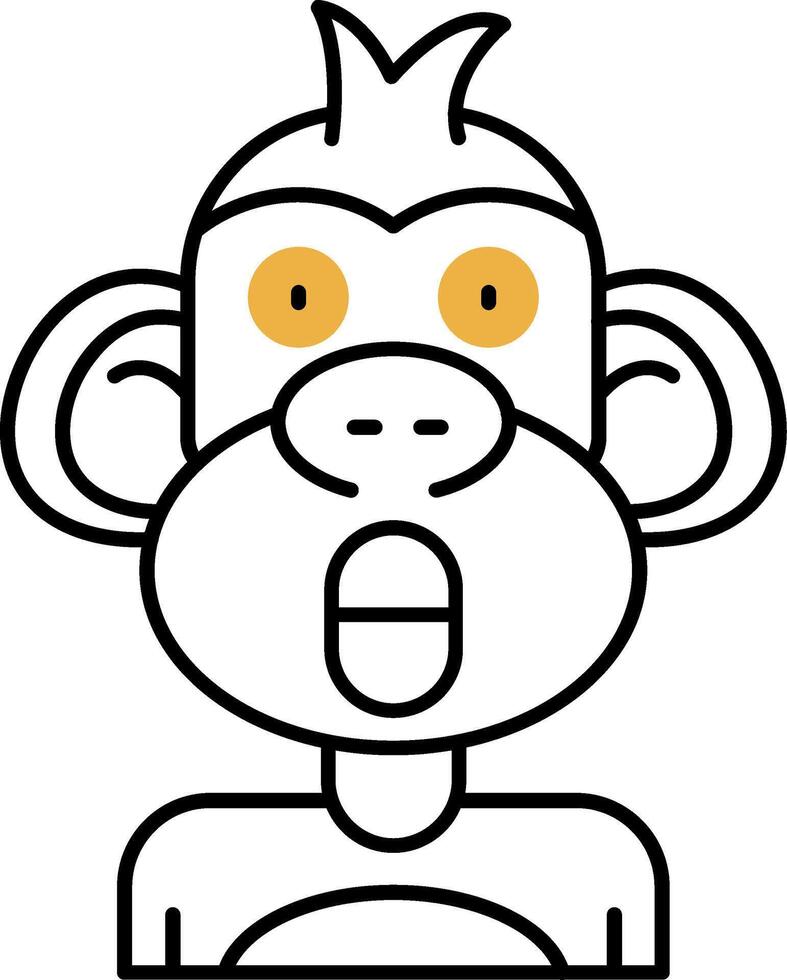 Surprised Skined Filled Icon vector