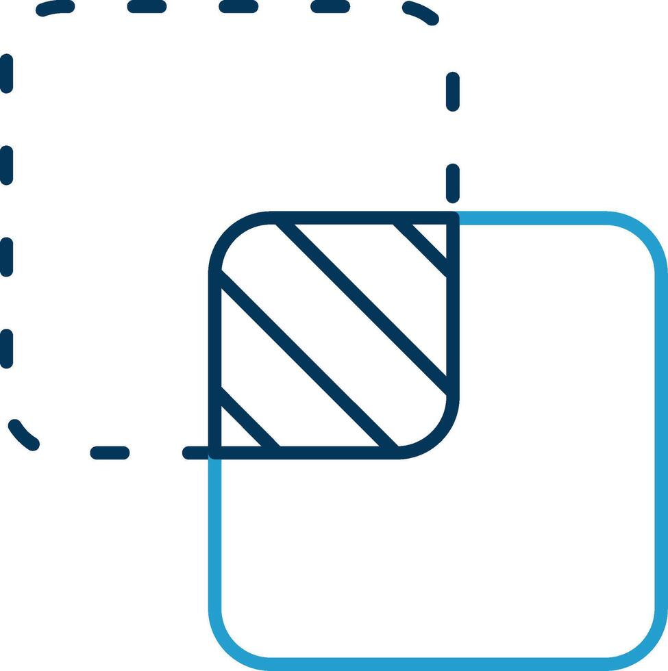 Unite Line Blue Two Color Icon vector