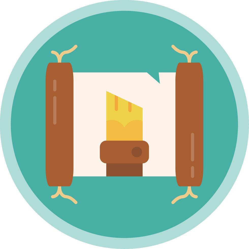Caligraphy Flat Multi Circle Icon vector