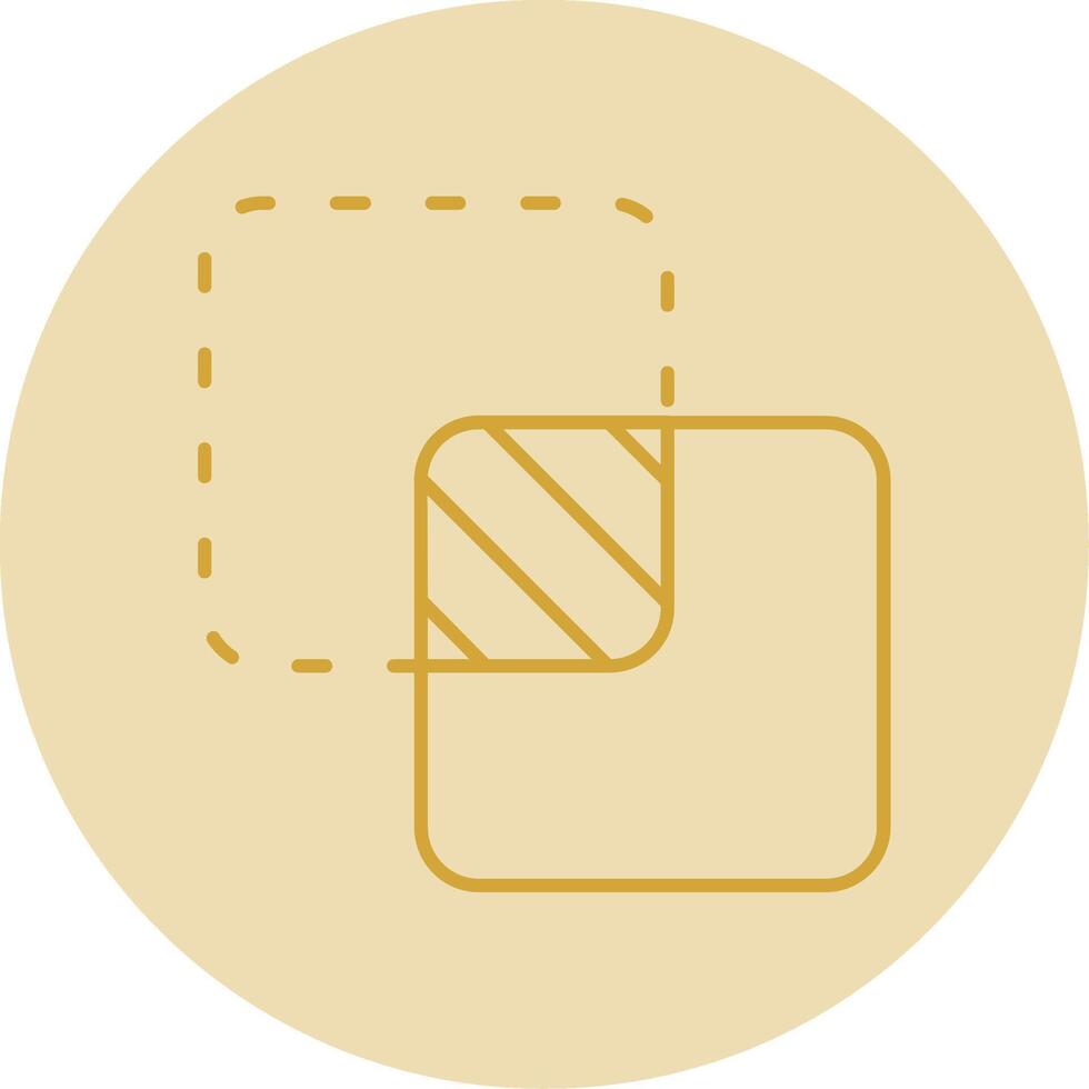 Unite Line Yellow Circle Icon vector