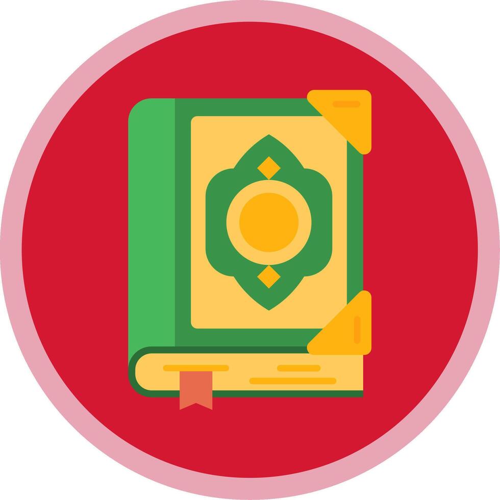 Quran Flat Multi Circle Icon vector