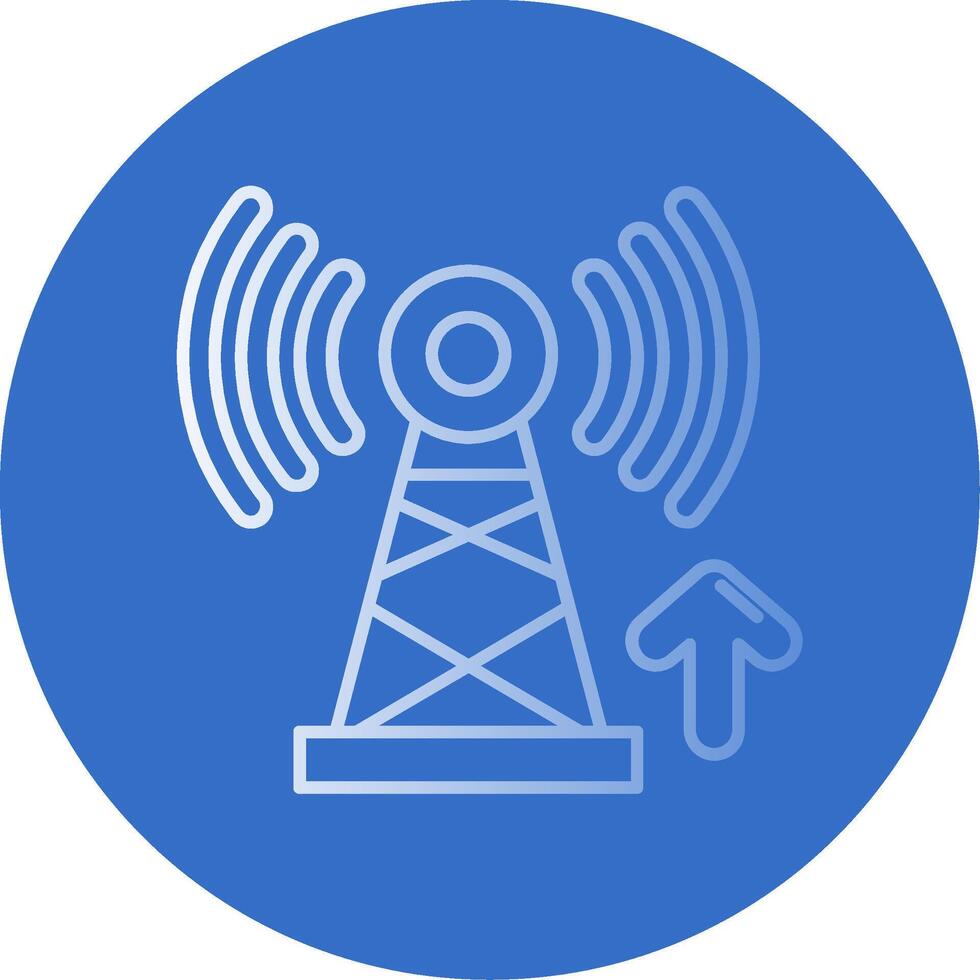 Signal Gradient Line Circle Icon vector