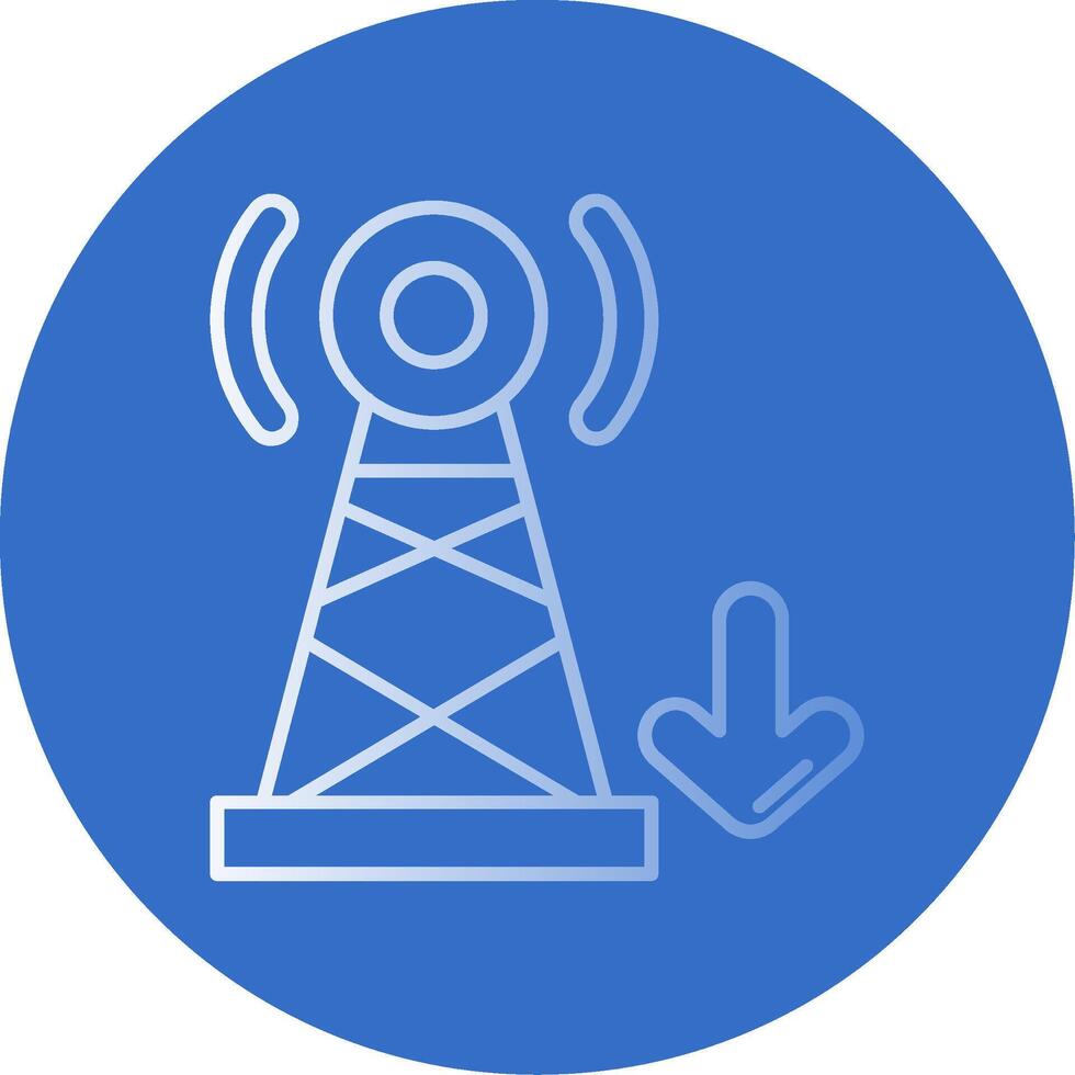 Signal Gradient Line Circle Icon vector