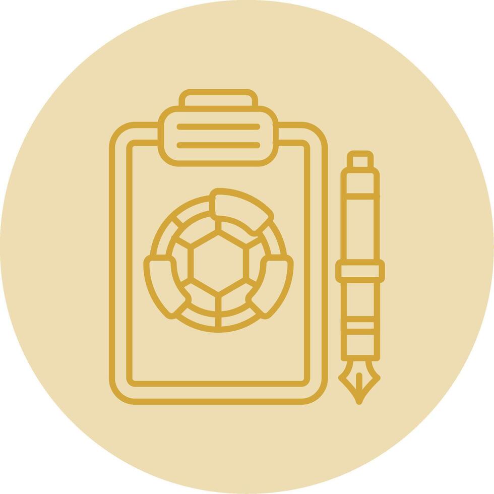 Report Line Yellow Circle Icon vector