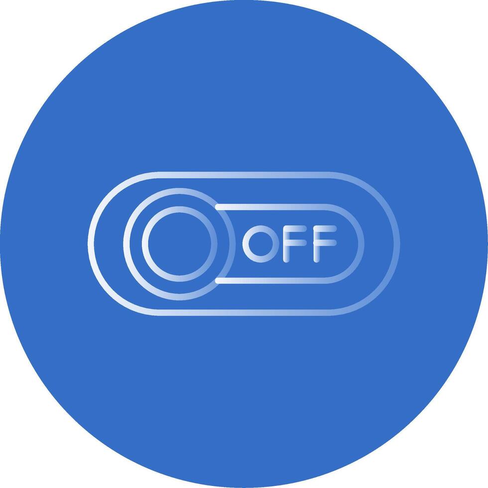 Off Gradient Line Circle Icon vector