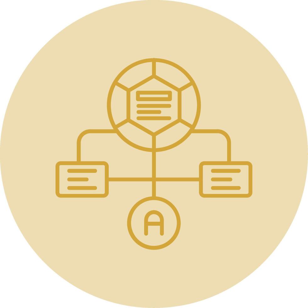 Workflow Line Yellow Circle Icon vector