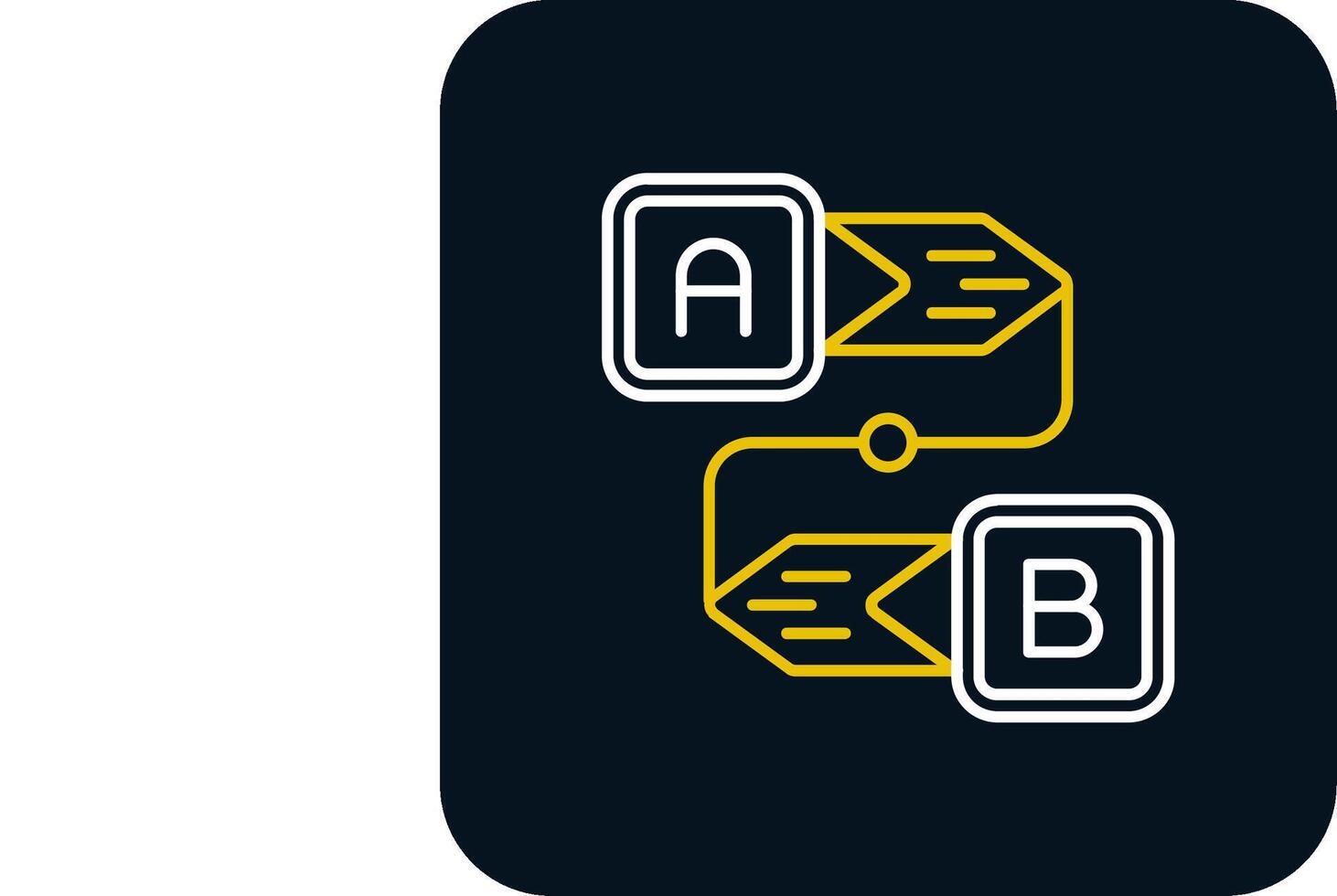 diagrama línea amarillo blanco icono vector