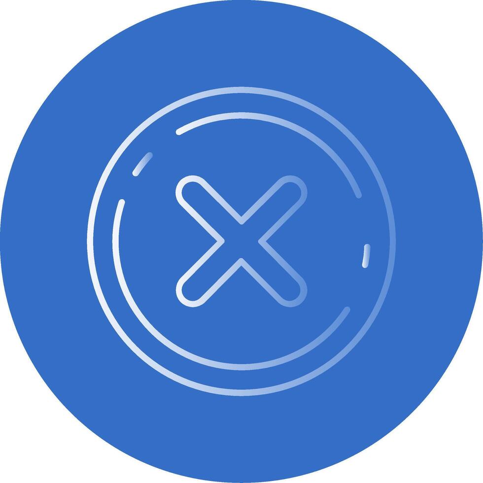 Cancel Gradient Line Circle Icon vector