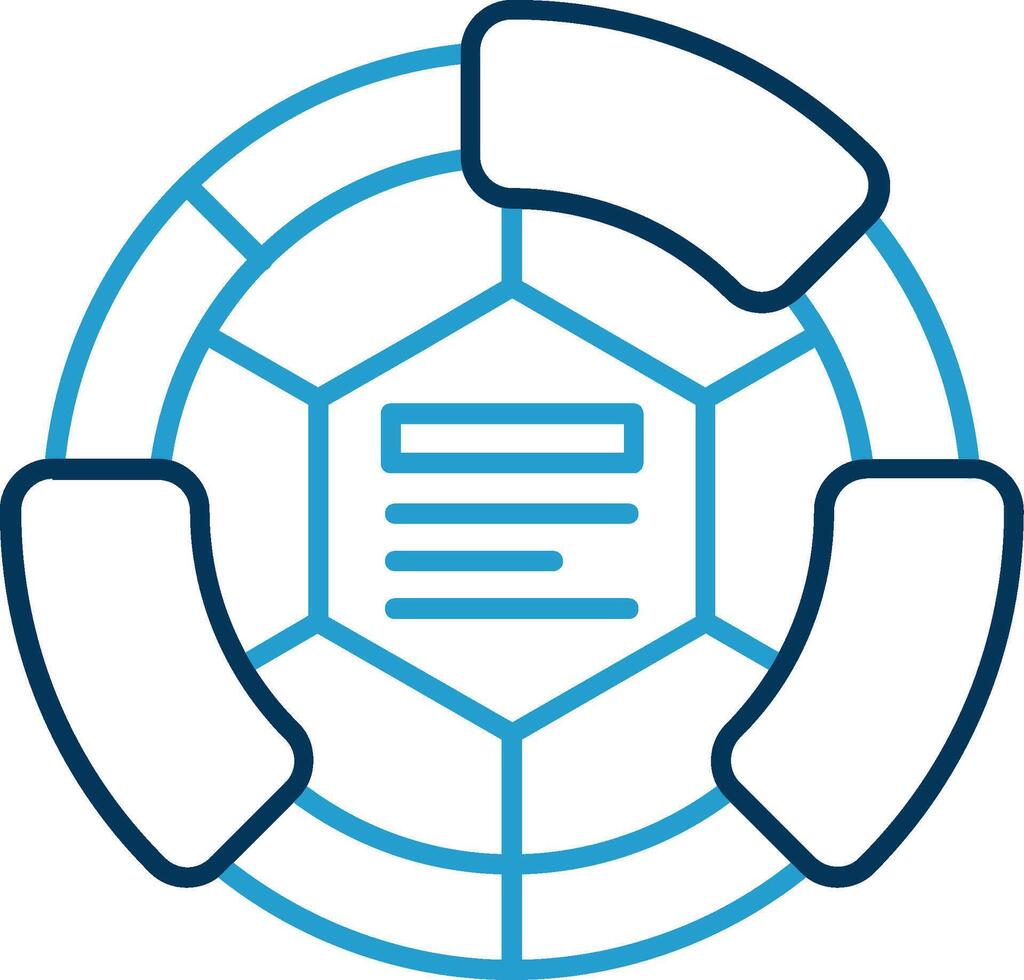 Diagram Line Blue Two Color Icon vector